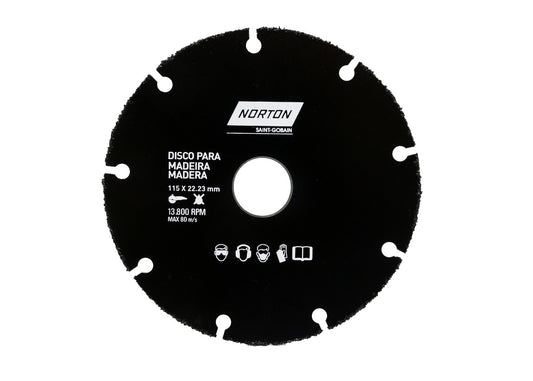 DISCO PARA MADERA 115 X 22,23 MM NORTON