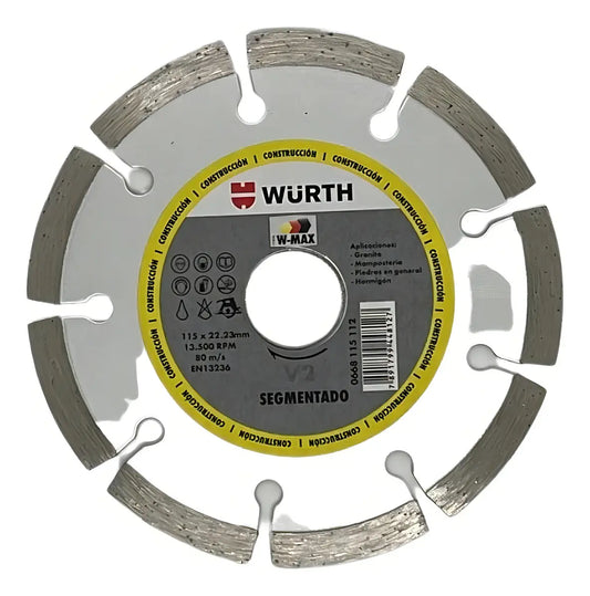 DISCO SEGMENTADO DIAMANTADO 4.1/2 WURTH