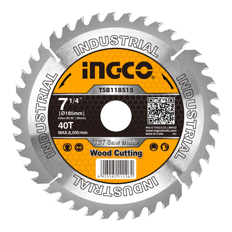DISCO SIERRA CIRCULAR  MADERA 40 DIENTES DE 7.1/4 INGCO
