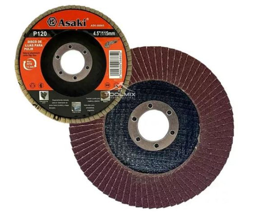 DISCO TRASLAPADO MADERA 4 1/2 GRANO 120