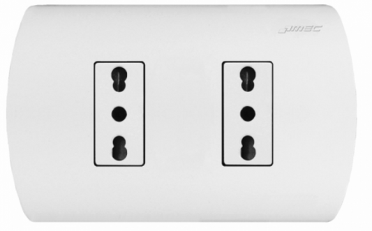 ENCHUFE DOBLE EMBUTIDO 16 AMP ARIS MEC