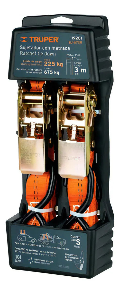 ESLINGA SUJETADOR CON MATRACA 1 - 3M- LIM.CARGA 675 KG TRUPER