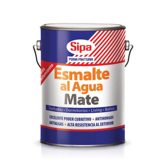 ESMALTE AL AGUA MATE BLANCO SIPA GALON