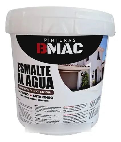 ESMALTE AL AGUA SEMIBRILLO NEGRO GALON BMAC