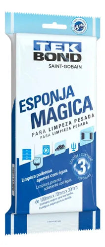 ESPONJA MAGICA 3 UNIDADES 100MM X 70MM X 30MM TEXBOND