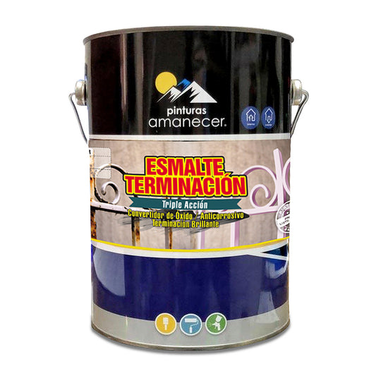 ESMALTE TRIPLE ACCION AMANECER NEGRO 1 LT