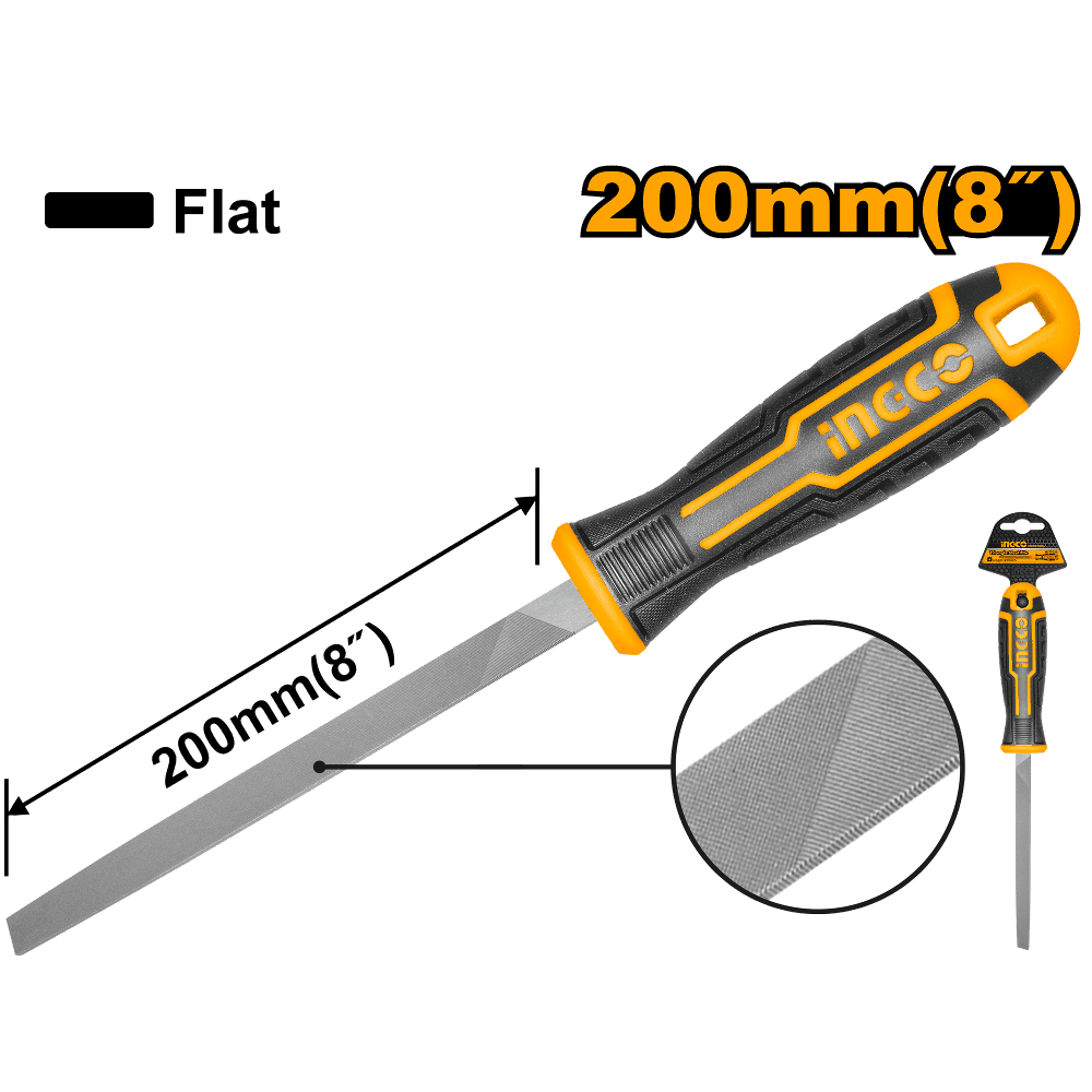LIMA INDUSTRIAL PARA METAL 8 PULG PLANA INGCO