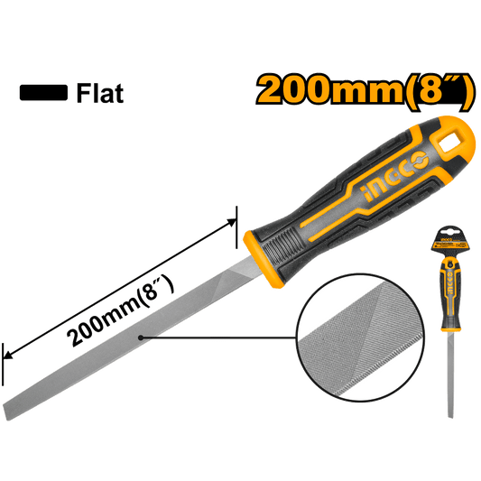 LIMA INDUSTRIAL PARA METAL 8 PULG PLANA INGCO