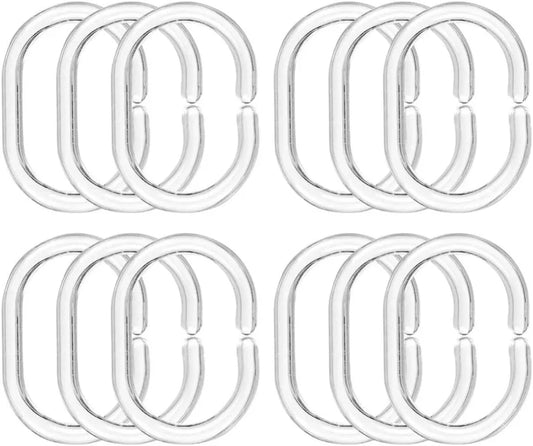 GANCHO PLASTICO DE CORTINA DUCHA 12 PCS FCL