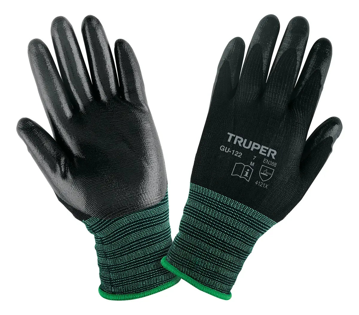 GUANTES NYLON ELASTICADO CON NITRILO L TRUPER
