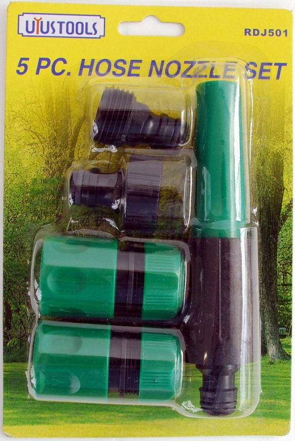 SET JARDIN ACOPLES PARA MANGUERA 1/2 JUEGO JARDIN 5PCS