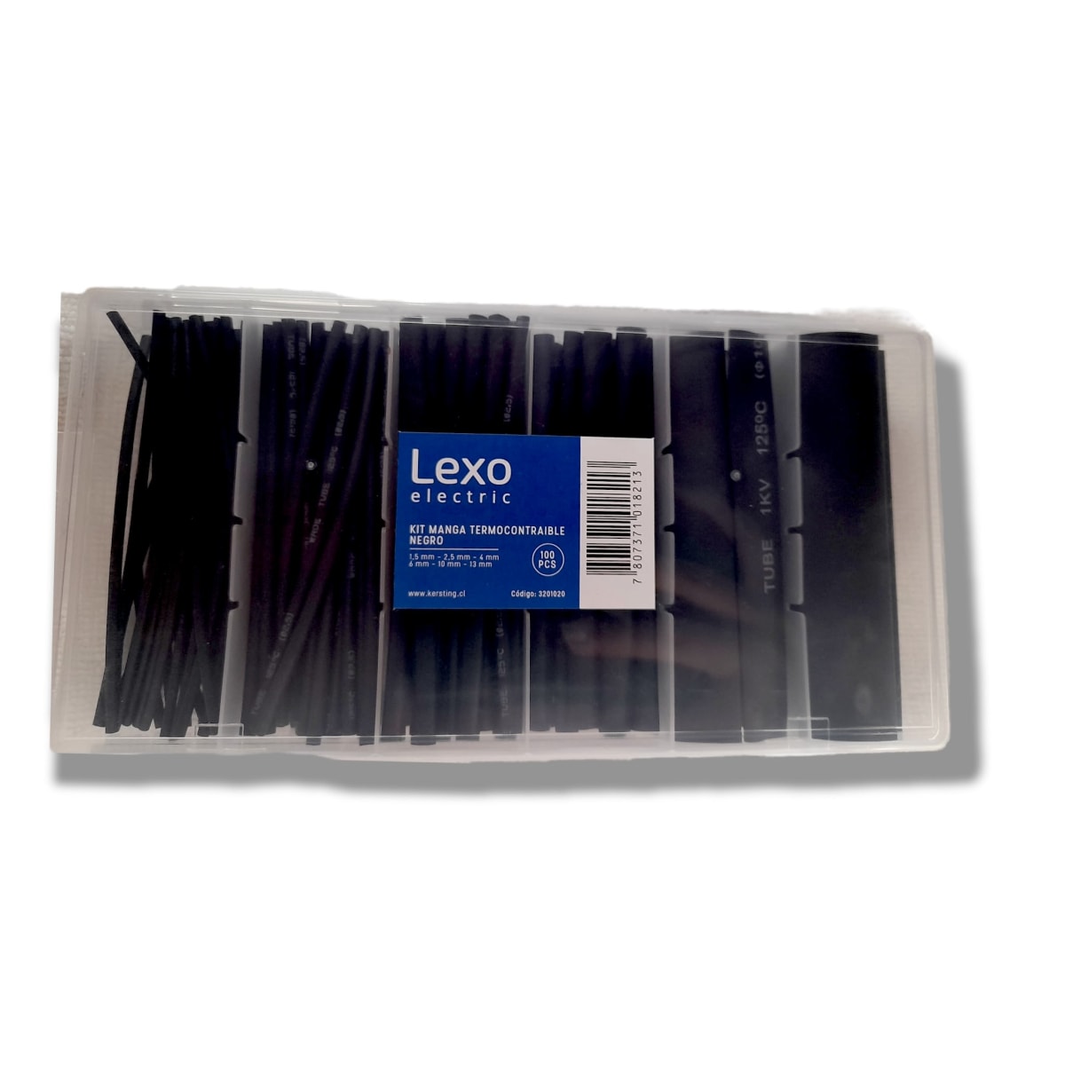 KIT MANGA TERMOCONTRAIBLE NEGRO 100PCS LEXO