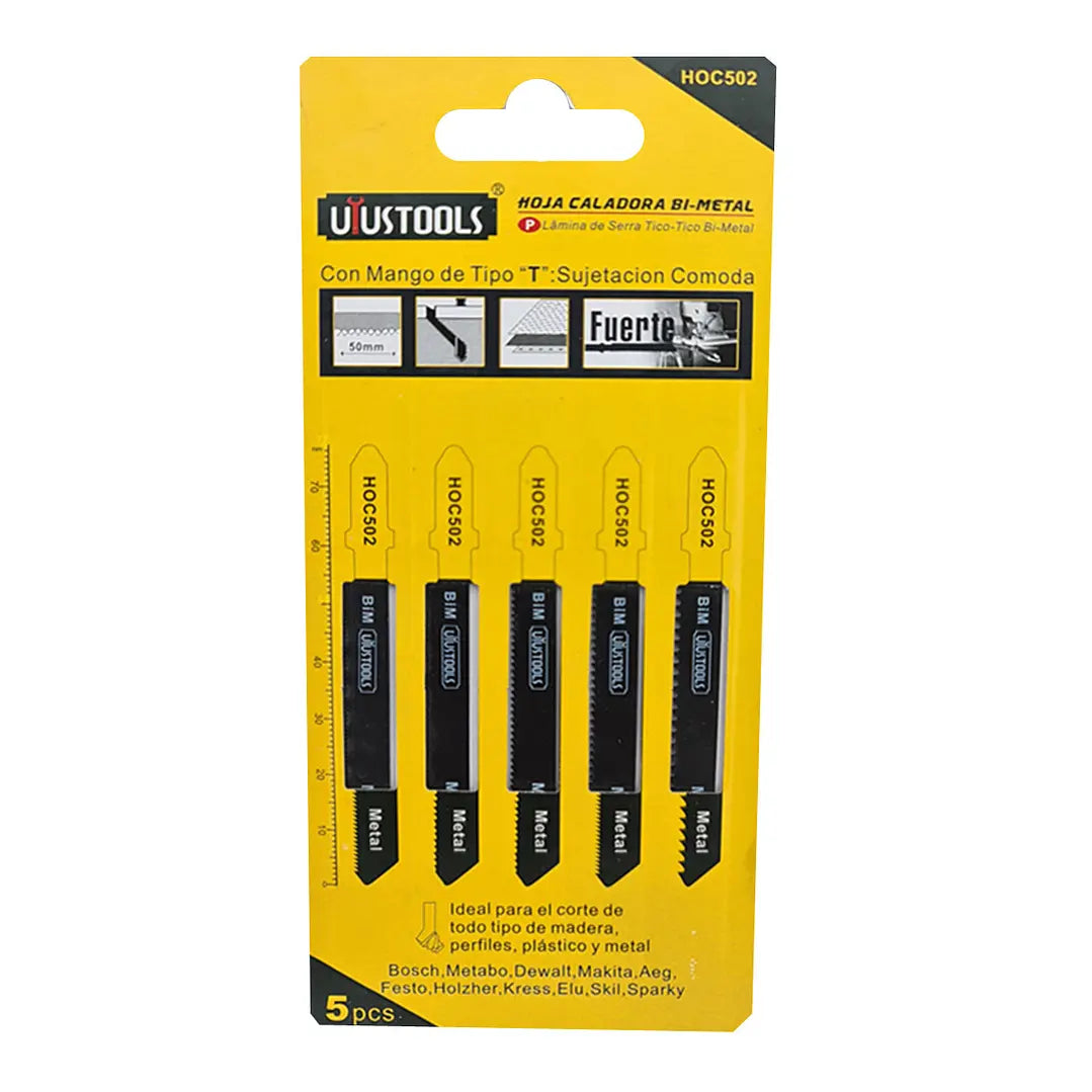 HOJA SIERRA CALADORA 5 PIEZAS PARA METAL UYUSTOOLS