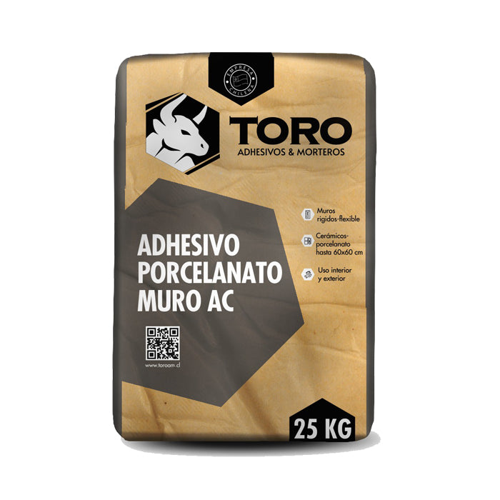 ADHESIVO PORCELANATO MURO AC GRIS SACO 25KG TORO