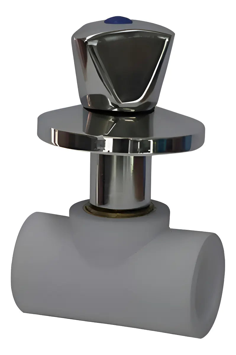 LLAVE PASO MANILLA CROMADA CON BOTON 20 MM PPR HOFFENS