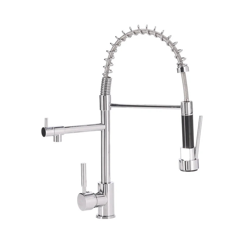 MONOMANDO LAVAPLATOS CROMO EXTRAIBLE DOBLE SALIDA AGUA BANGOR PMB
