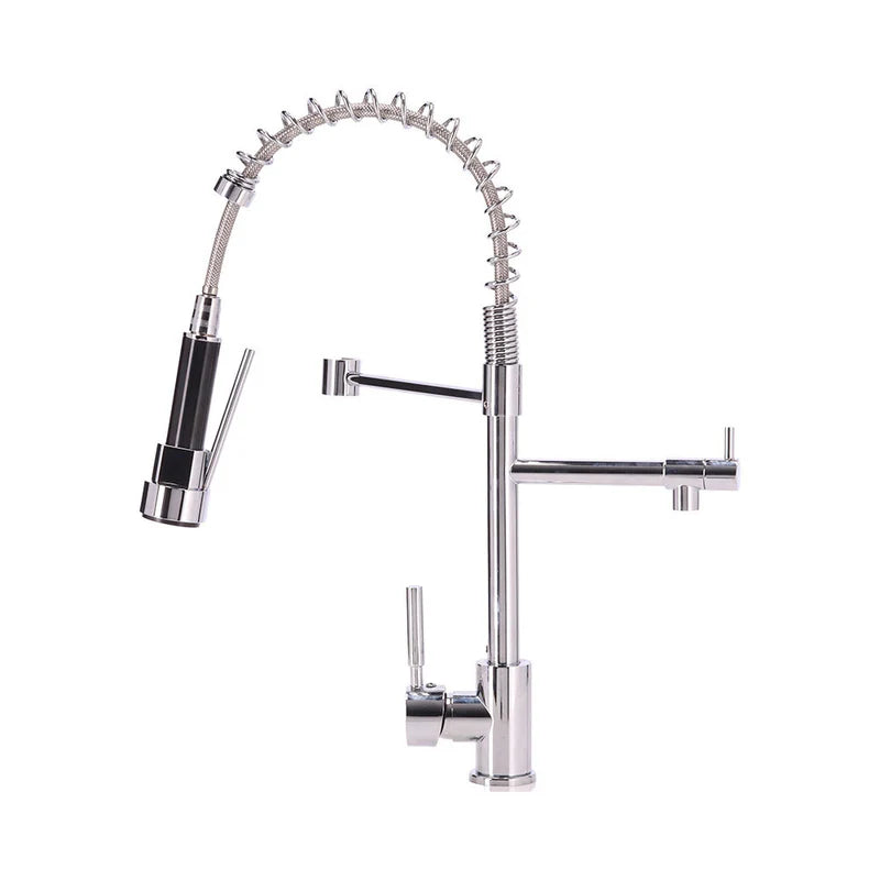 MONOMANDO LAVAPLATOS CROMO EXTRAIBLE DOBLE SALIDA AGUA BANGOR PMB