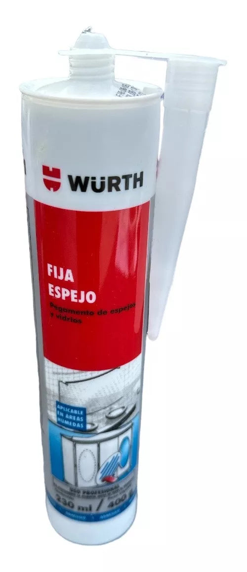PEGAMENTO FIJA ESPEJO Y VIDRIO 230ML WURTH