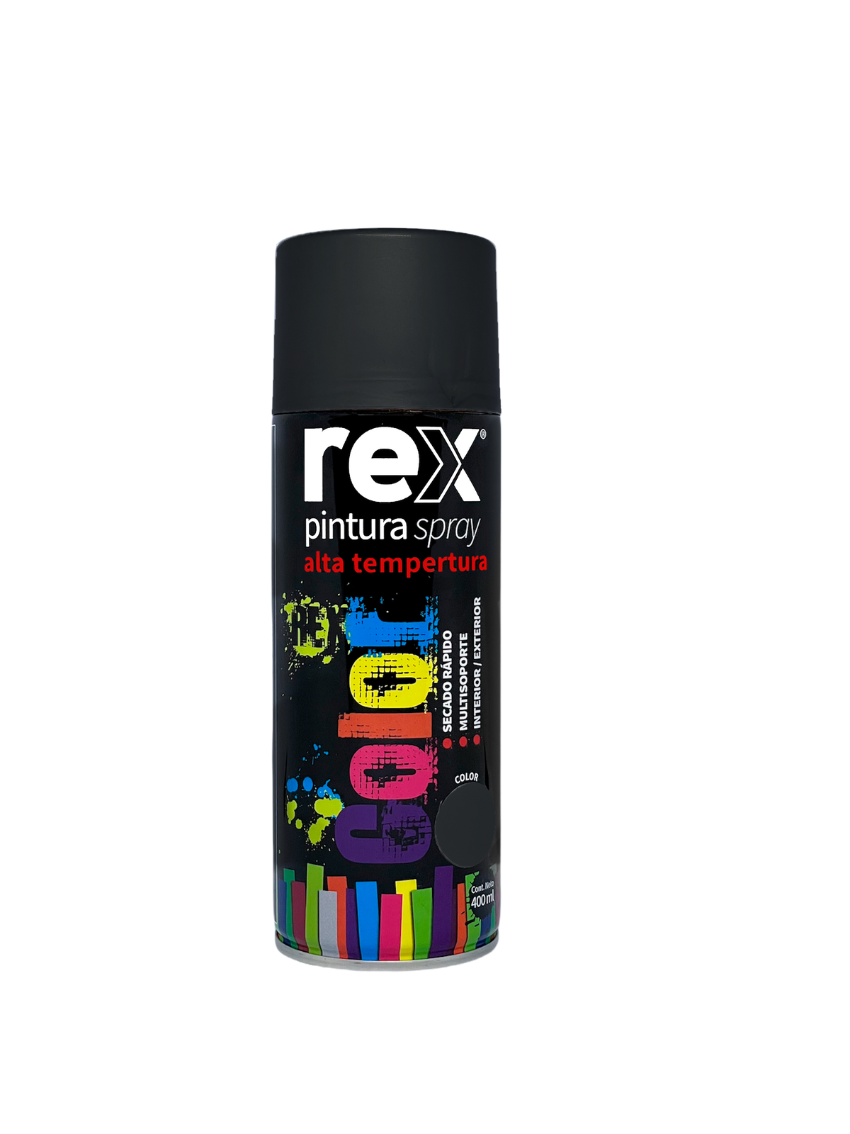 PINTURA SPRAY ALTA TEMPERATURA NEGRO REX 400 ML