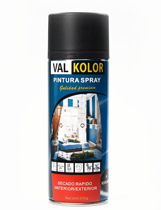 PINTURA SPRAY NEGRO MATE VAL KOLOR