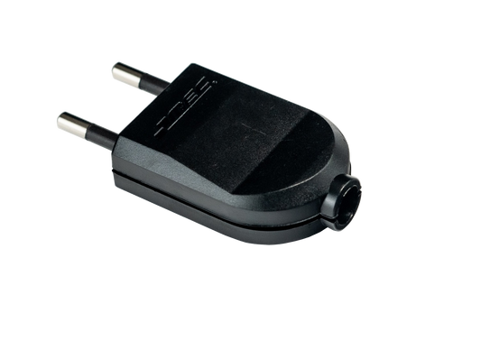 ENCHUFE MACHO VOLANTE S/T 2P 10A NEGRO MEC