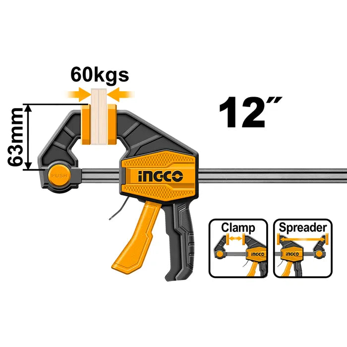 PRENSA SARGENTO RAPIDA INDUSTRIAL 63 X 300MM INGCO