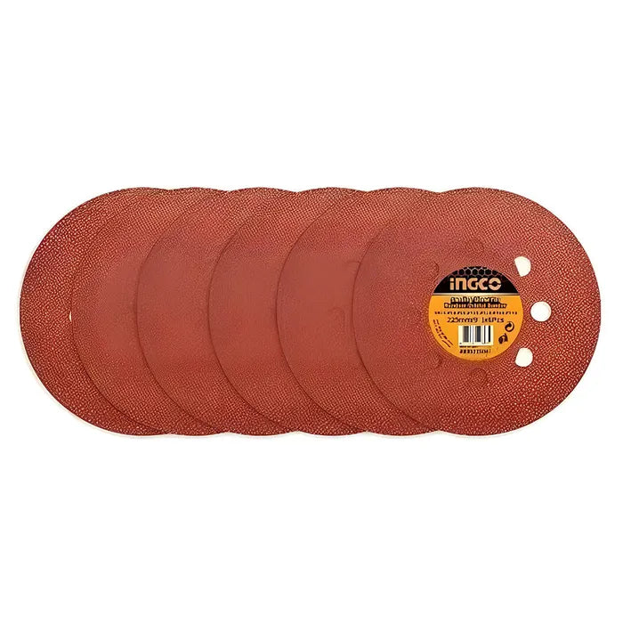 SET DISCO LIJA 6 PZAS 225MM/9 PULG GRANO 60-240 INGCO