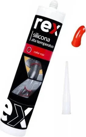 SILICONA ALTA TEMPERATURA ROJA 300ML REX