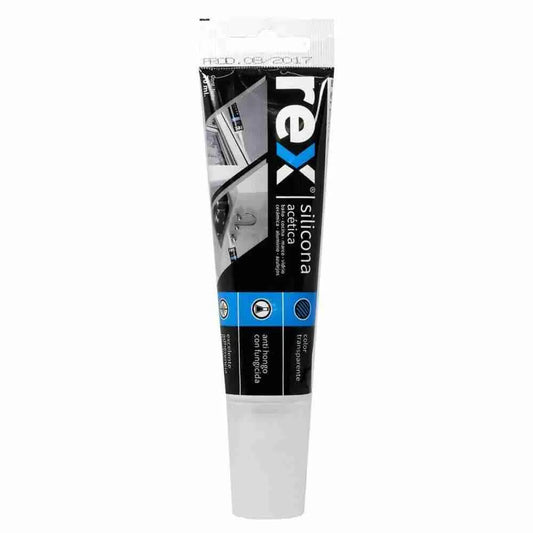 SILICONA ACETICA POMO TRANSPARENTE  70ML REX
