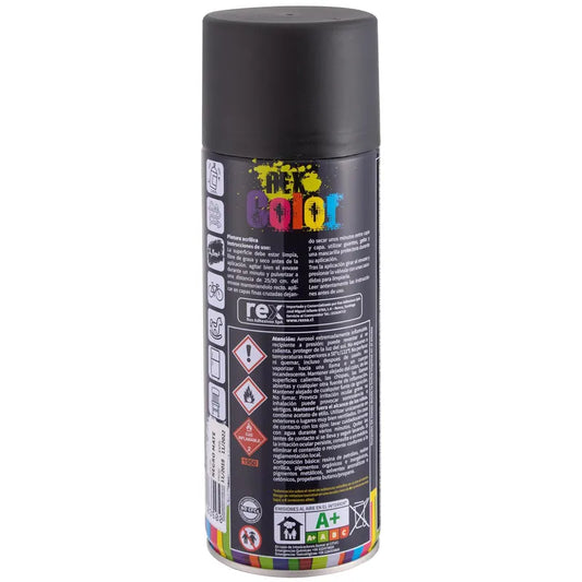 PINTURA SPRAY NEGRO MATE REX