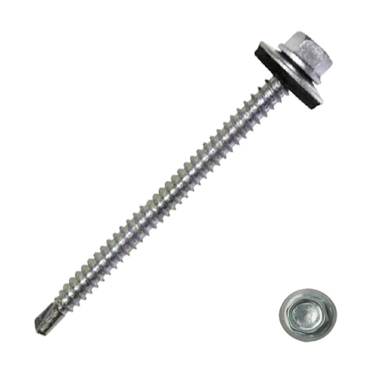 TORNILLO AUTOROSCANTE SELLADOR CABEZA HEXAGONAL 12 X 2.1/2 CAJA 100 UNID