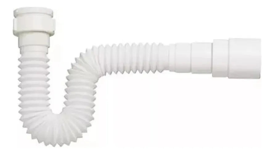 TUBO ACORDEON BLANCO UNIVERSAL 1 1/4 y 1 1/2 AQUA KIT
