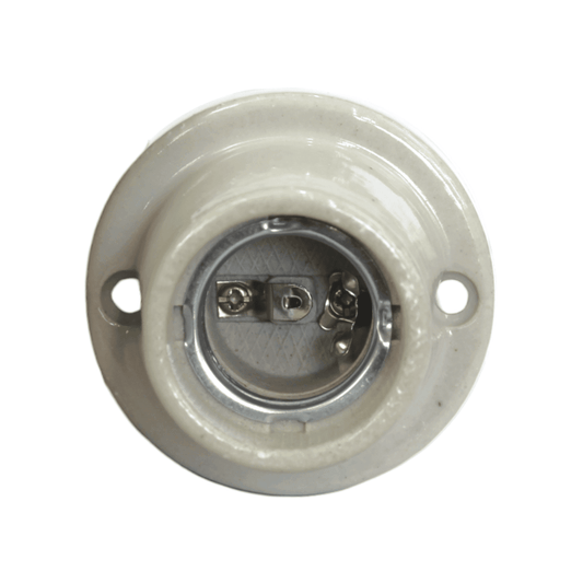 BASE RECTA DE PORCELANA E-27 250 VOLTS/ 4 AMP