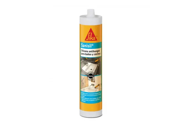 SILICONA BLANCA ANTIHONGOS PARA BAÑOS Y COCINA SIKA