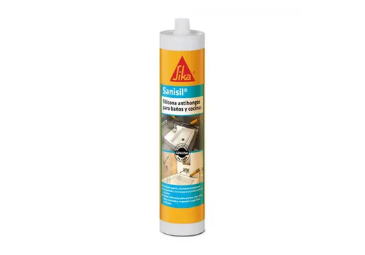 SILICONA BLANCA ANTIHONGOS PARA BAÑOS Y COCINA SIKA