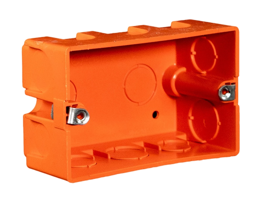CAJA EMBUTIDA DE DISTRIBUCION NARANJA C/INSERT MET TIGRE MEC