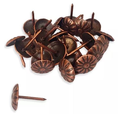 CHINCHES TAPICERO COLOR CAFE CON DISEÑO X BOLSA 100 UNIDADES