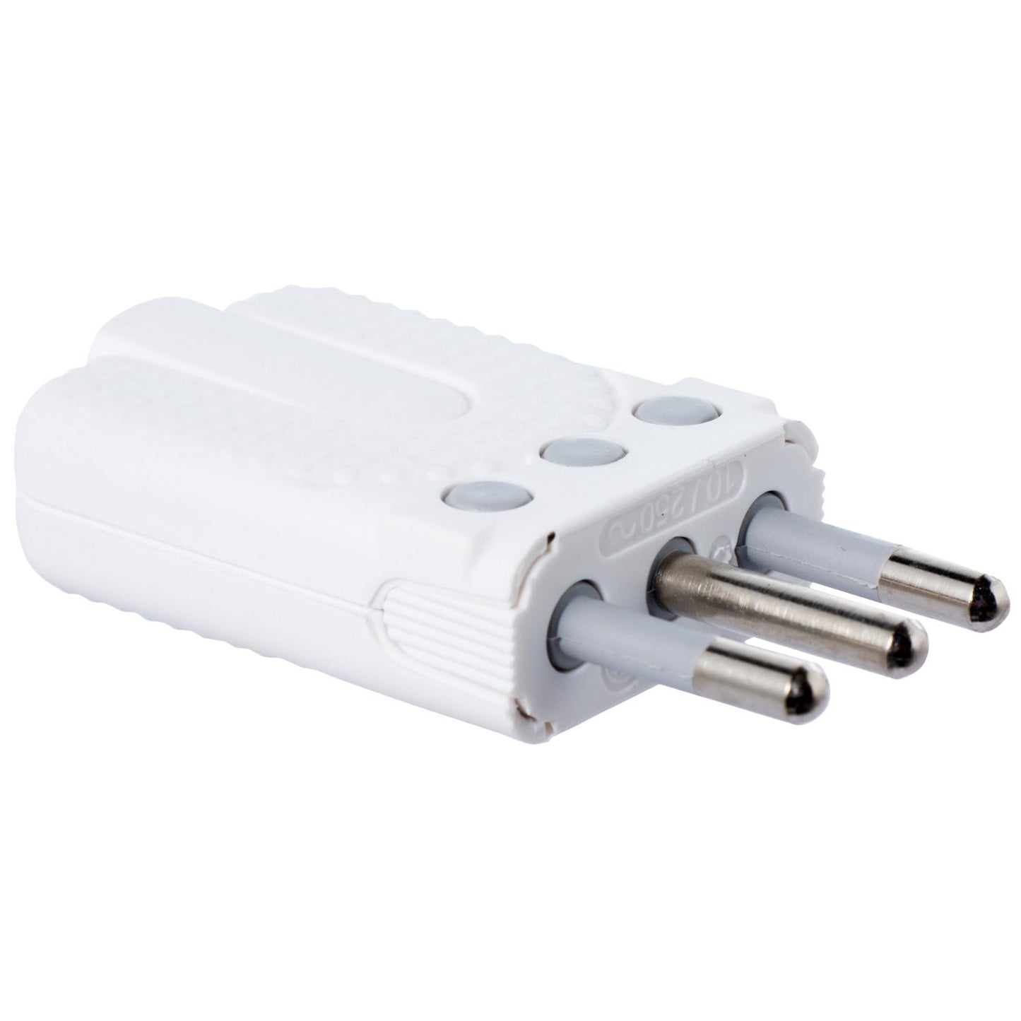 ENCHUFE MACHO CONVERTIBLE C/T  BLANCO 10A MEC
