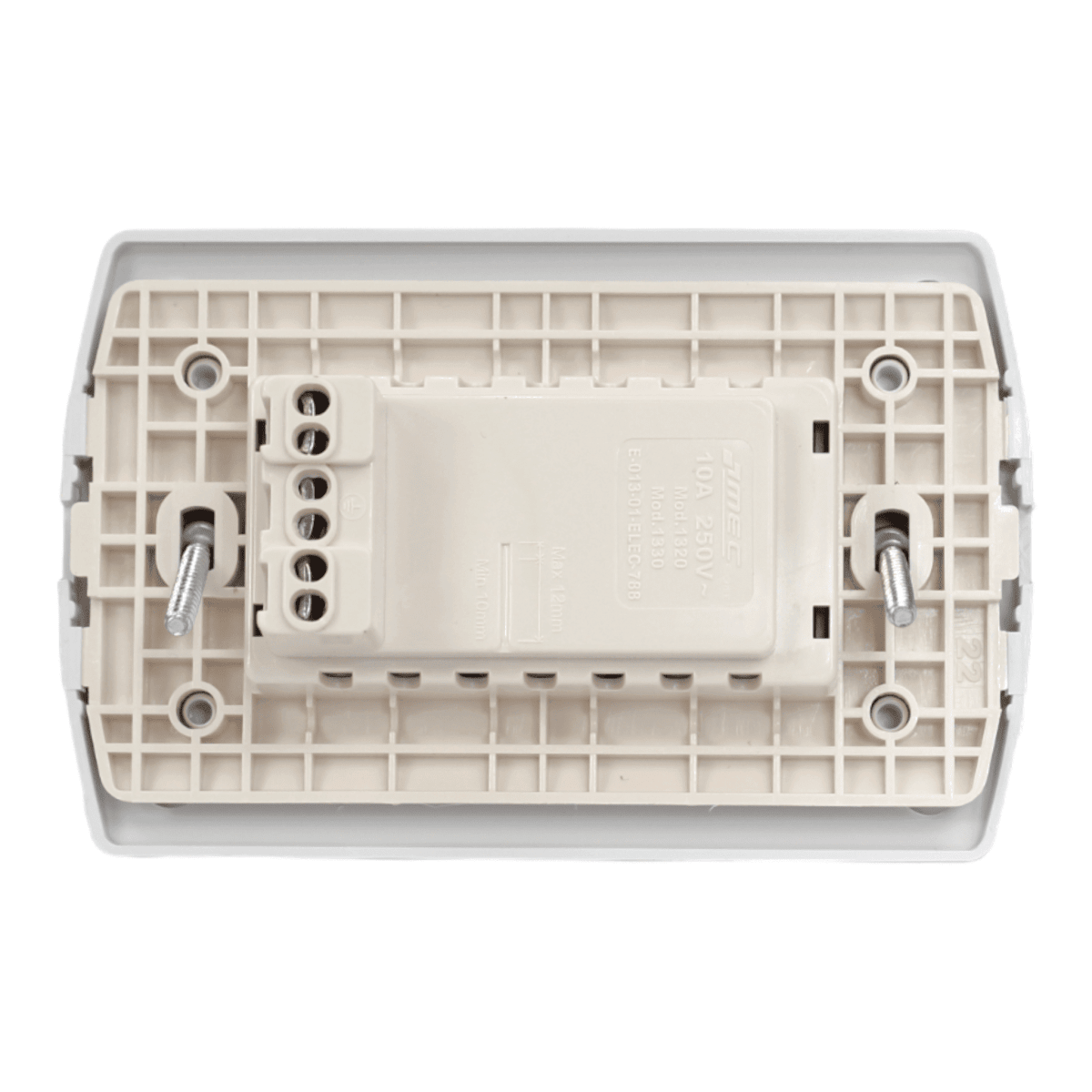 ENCHUFE DOBLE COMPACTO EMBUTIDO 10A MEC