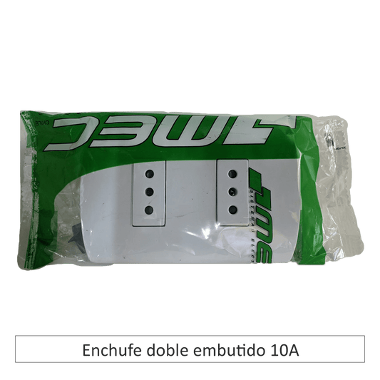 ENCHUFE DOBLE COMPACTO EMBUTIDO 10A MEC