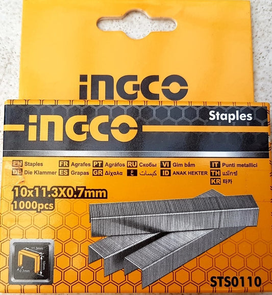 GRAPAS CAJA 10 X 0,7MM INGCO STS0110  (1000 UNIDIDADES)