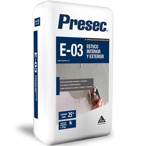 MORTERO ESTUCO INTERIOR 25 KILOS