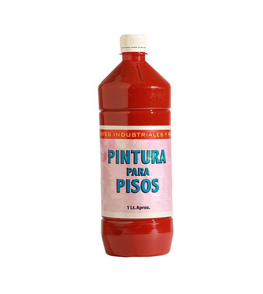 PINTURA PISO ROJA BOTELLA 1 LT