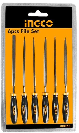 SET LIMAS PARA METAL 6 PIEZAS INGCO HKTF63