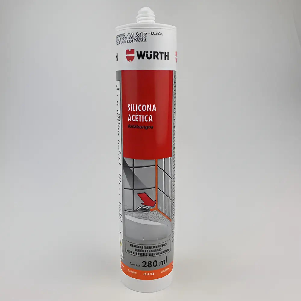 SILICONA ACETICA GRIS  280 ML WURTH