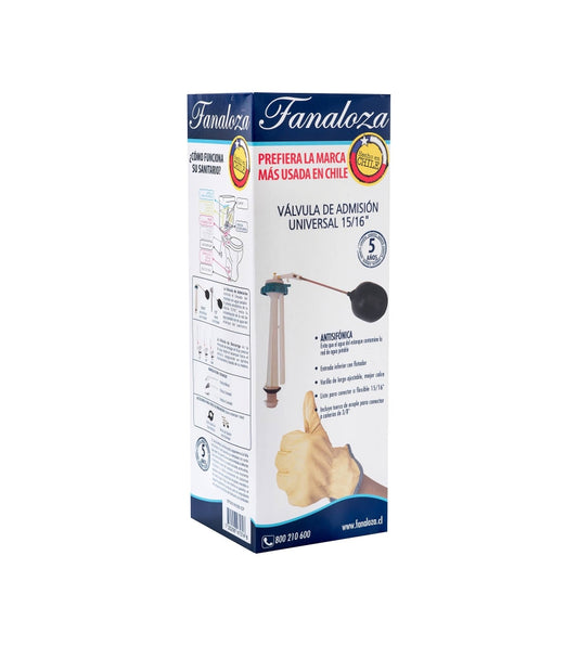 VALVULA ADMISION UNIVERSAL 15/16 FANALOZA