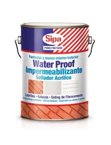 WATER PROOF IMPERMEABILIZANTE ACRILICO INCOLORO SIPA GL